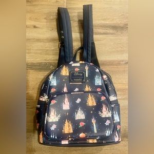 Disney Parks Loungefly Princess Castles Mini Backpack